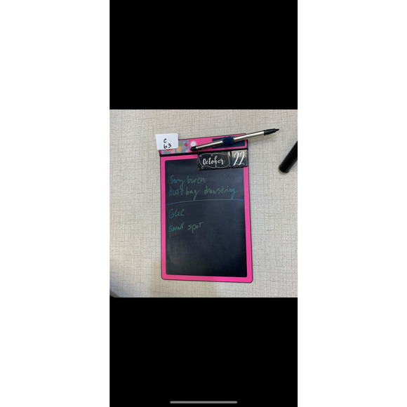 Tory Burch Shoe Bag Cream Cotton Drawstring Tie Dust Protection Storage 15x12 - Picture 9 of 10